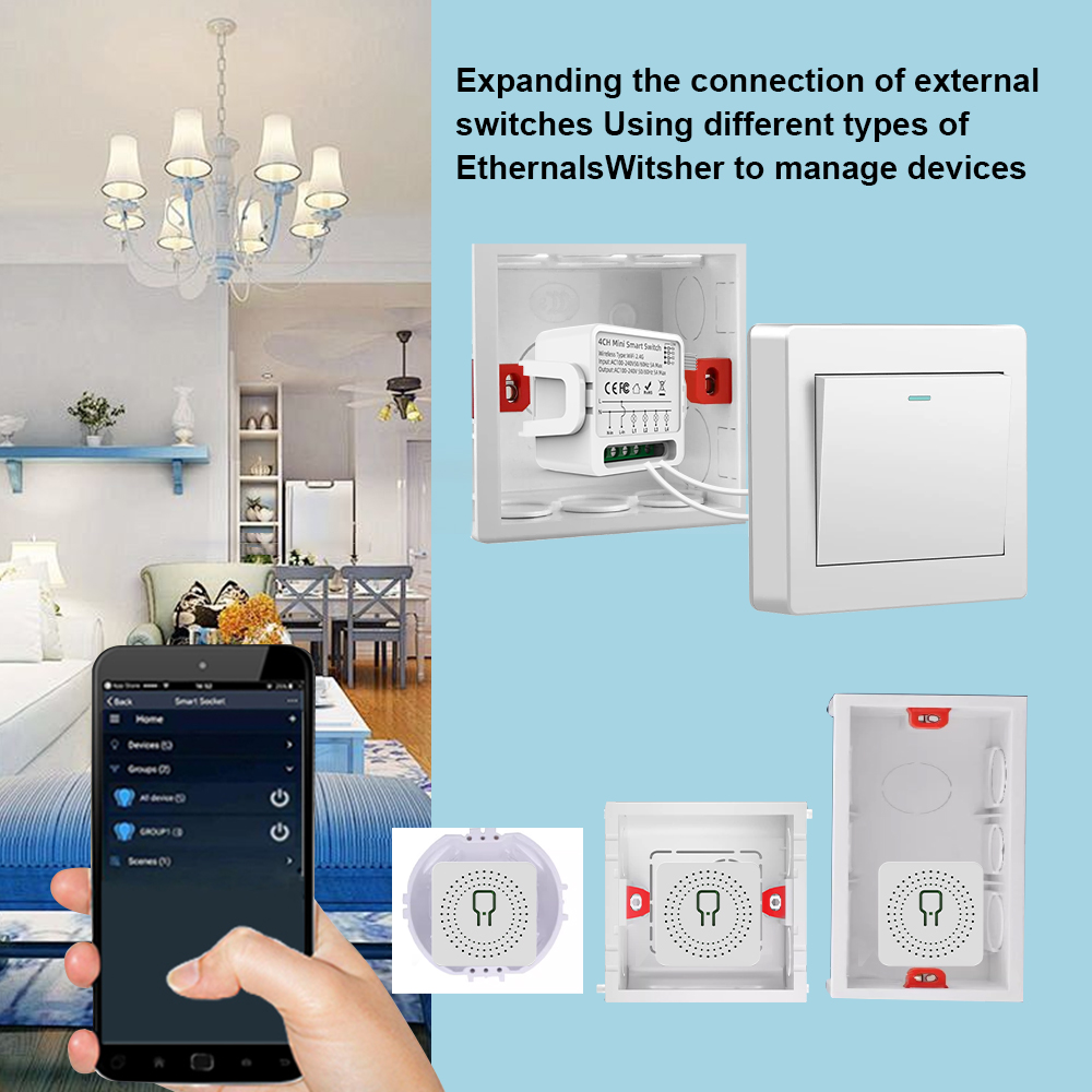 Tuya WiFi Smart Switch 1/2/3/4 - Smart Relay Tuya recension och pris