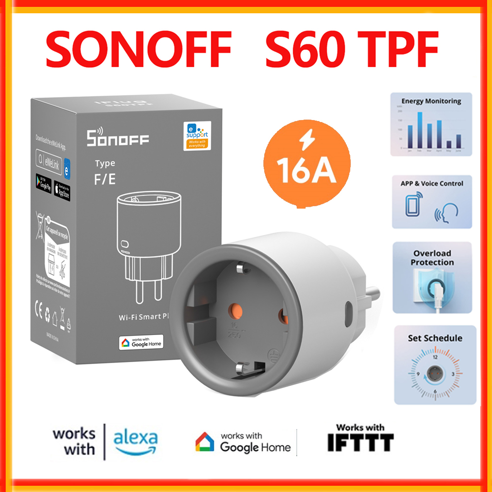 SONOFF S60 TPF EU Wifi Smart P - Sonoff Basic recension och pris