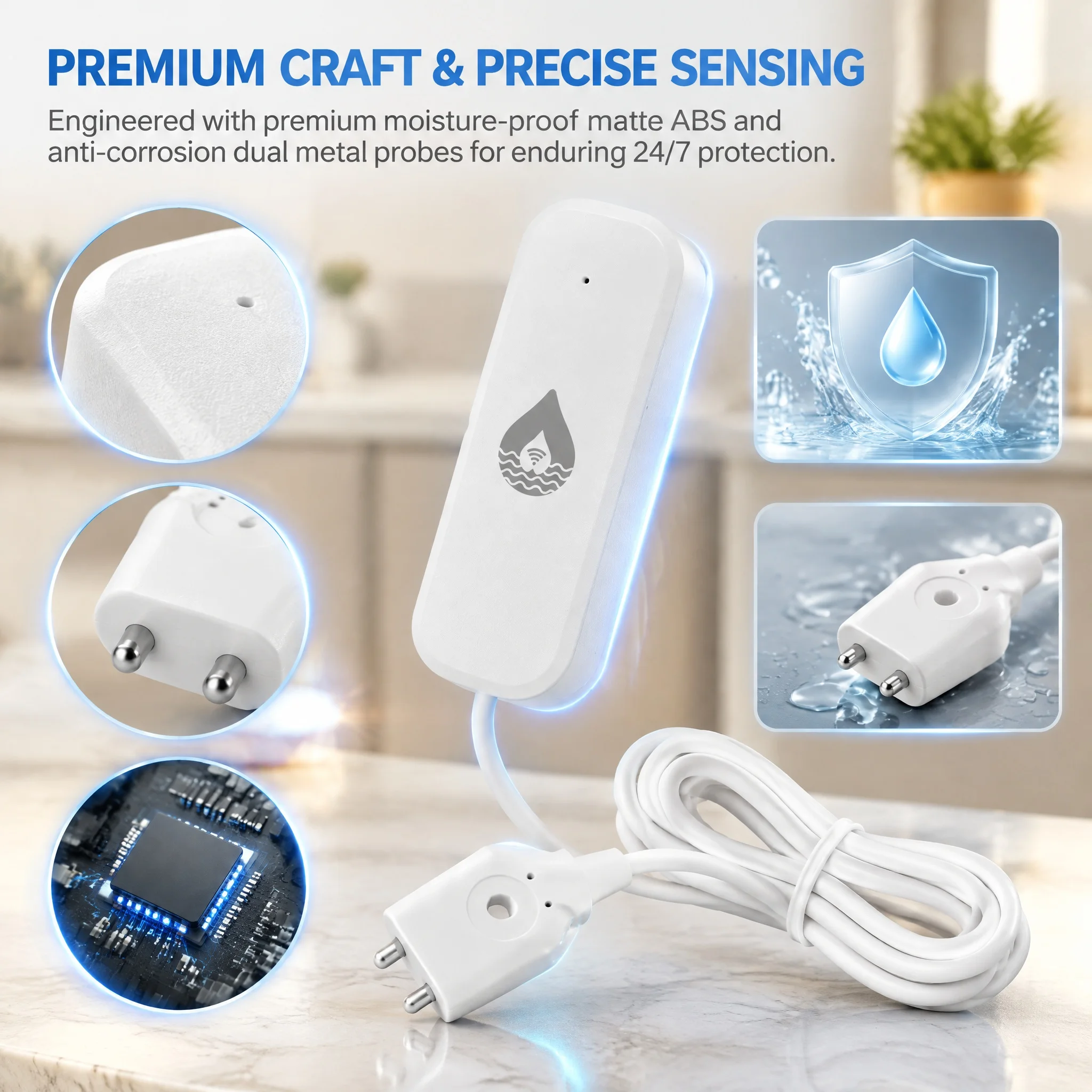 Smart WiFi Water Leak Detector - Home Assistant Tuya recension och pris