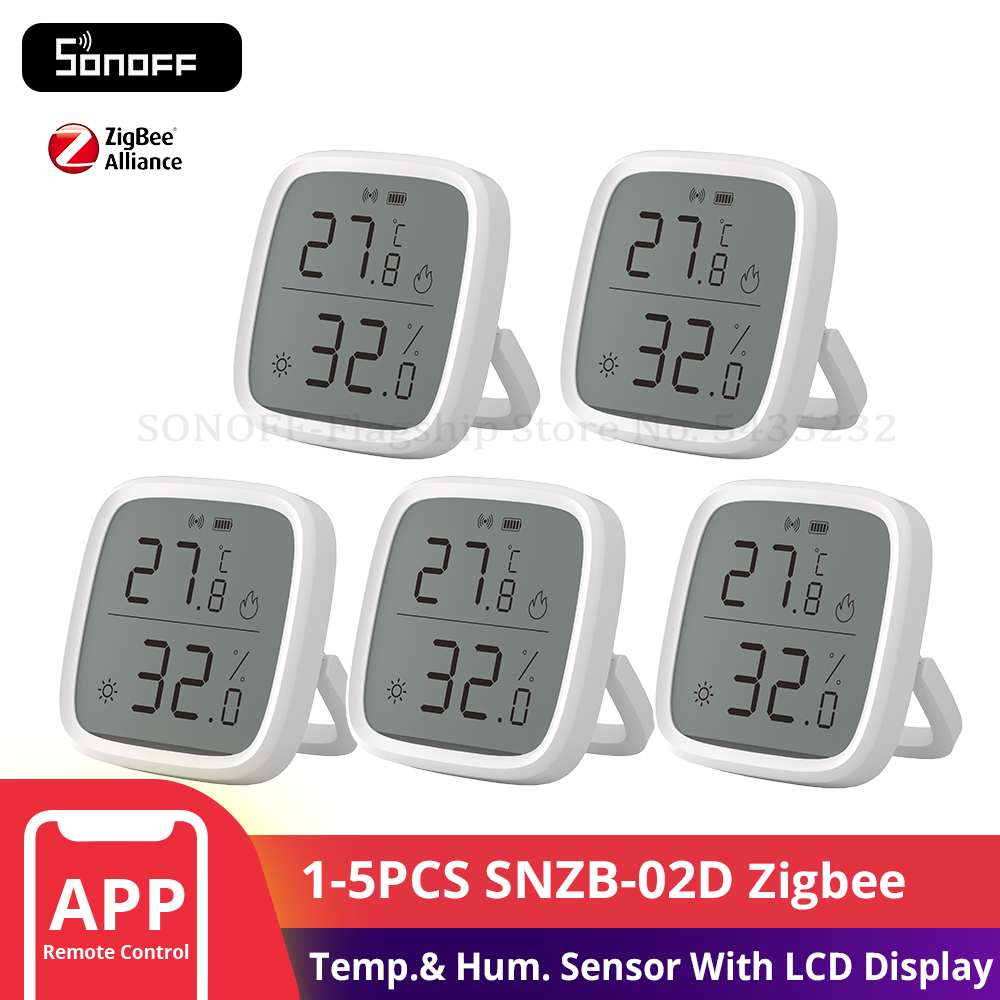 1-5PCS SONOFF SNZB-02D Zigbee  - Sonoff recension och pris