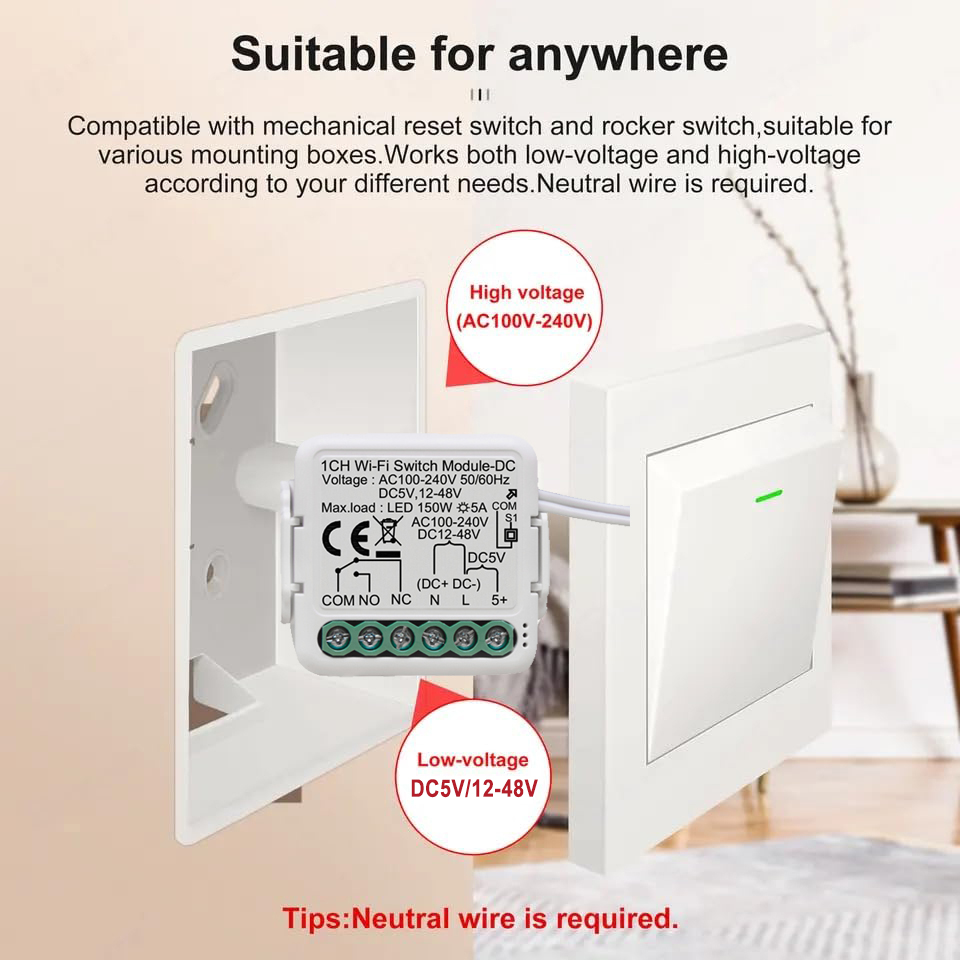 Tuya Smart Dry Contact Switch  - Tuya 4 Channel recension och pris